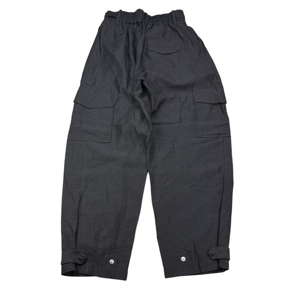WILFRED Aritzia Kafka Cargo Pants Linen Blend Size 00 Black - Picture 3 of 5